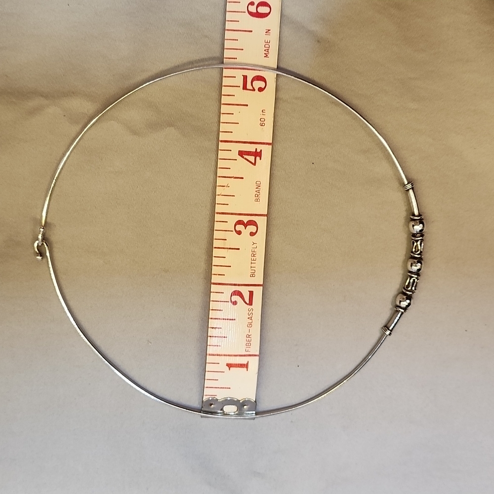 925 Sterling silver solid choker - Picture 6 of 8